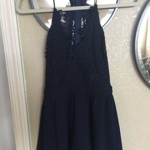 Blue lace dress